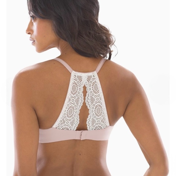 NWT Soma Embraceable Geo Lace
Racerback Underwire Bra 40 C Adobe Rose pink #0499 - Picture 12 of 12
